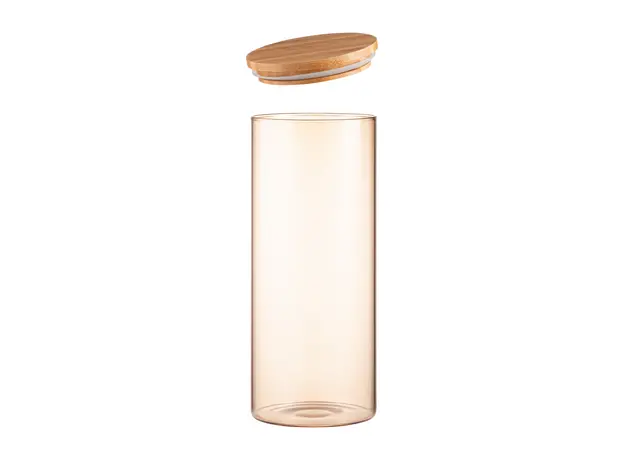 Ardesto Jar Golden Moon, 1000ml, glass, bamboo, round, golden, 4 image