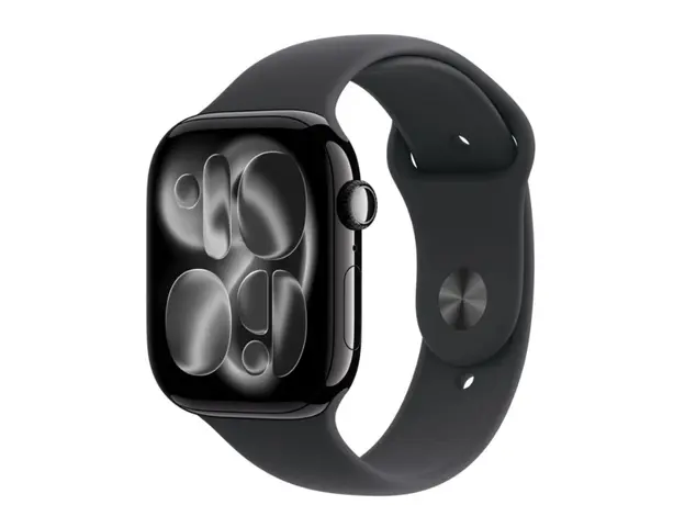 Smartwatch Apple Watch Series 11 GPS 42mm Jet Black Aluminium Case with Black Sport Band - S/M (MEQT4RK/A), 2 image