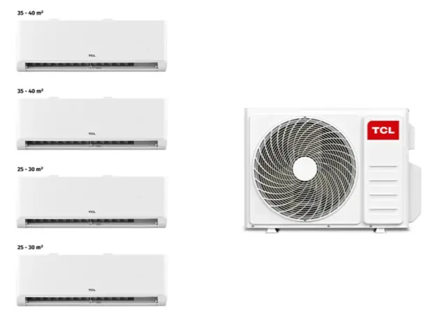 Air conditioner TCL MULTI SPLIT FMA-32I4HD/DVO OUTDOOR + FMA-09CHSD/TPH11I (2pcs) + FMA-12CHSD/TPH11I (2pcs) (130-160m2) Inverter R32