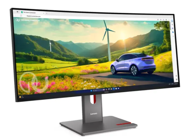 Monitor Lenovo ThinkVision P34WD-40 34" Curved 3440x1440 350 cd/m² 4ms 120Hz Eclipse Black, 2 image