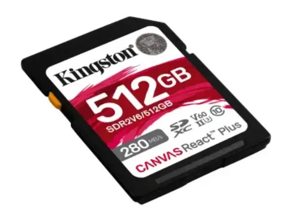 Kingston 512GB Canvas React Plus SD Card | Up to 280MB/s | High Performance Photography | Class 10 UHS-II, 2 image