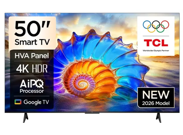 TCL 50V6D Google TV 4K HDR10 WiFi5 BT5.2 Dolby Audio 10W 200X200