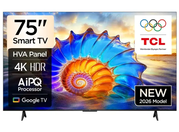 TCL 75V6D TV Google TV 4K HDR10 WiFi5 BT5.2 Dolby Audio 15W 300X300