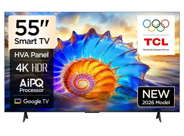 TCL 55V6D Google TV 4K HDR10 WiFi5 BT5.2 Dolby Audio 10W 200X200