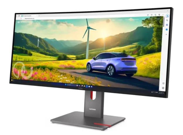 Monitor Lenovo ThinkVision P34WD-40 34" Curved 3440x1440 350 cd/m² 4ms 120Hz Eclipse Black, 3 image