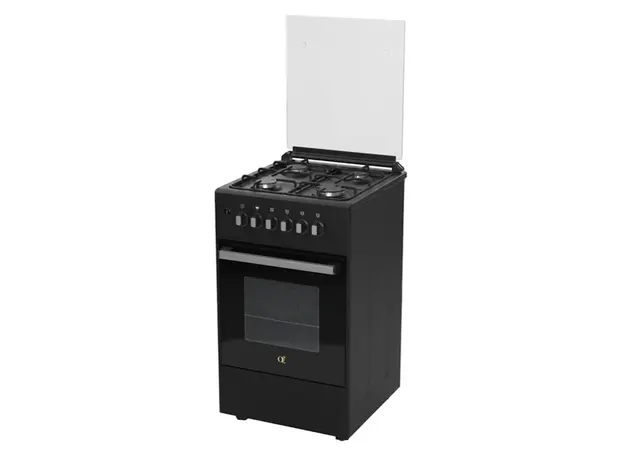 Cooker Oz OE 5040 BL / 4Gas / Electric Oven / 50x50x85cm / FFD / Matte Black