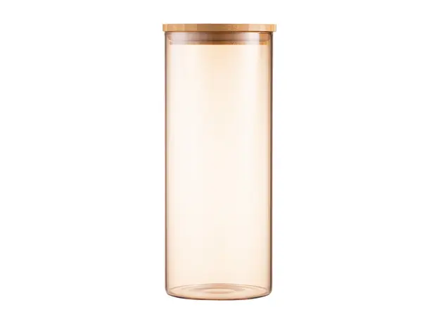 Ardesto Jar Golden Moon, 1000ml, glass, bamboo, round, golden, 3 image