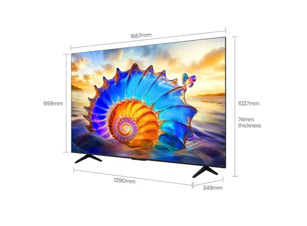 TCL 75V6D TV Google TV 4K HDR10 WiFi5 BT5.2 Dolby Audio 15W 300X300, 4 image