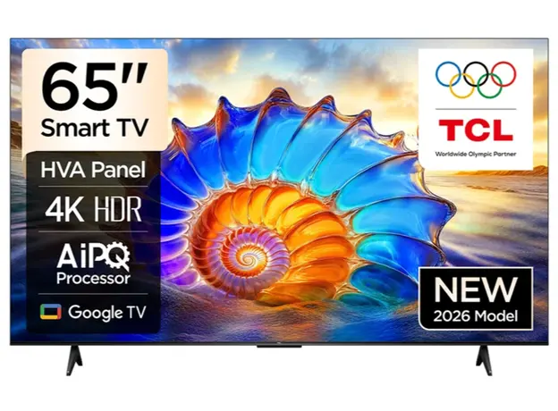 TCL 65V6D Google TV 4K HDR10 WiFi5 BT5.2 Dolby Audio 10W 200X200