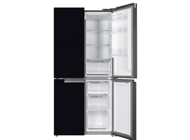 Refrigerator ARDESTO multi-door, 177.5x86x75, 4 doors, A++, NF, fresh zone, black (glass), 3 image