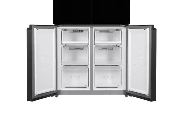 Refrigerator ARDESTO multi-door, 177.5x86x75, 4 doors, A++, NF, fresh zone, black (glass), 8 image