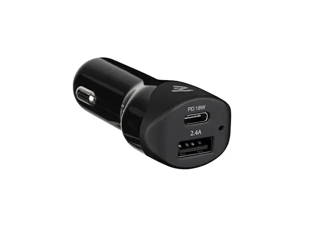 Car Charger 2E ACR18WQC Car Charger Dual USB (30W) Type-C PD, USB 2.4A, Black, 2 image