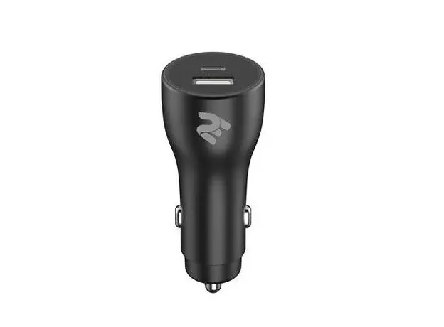 Car Charger 2E 2E-ACR18PDQC-B Car Charger Dual USB 38W, PD, QC black
