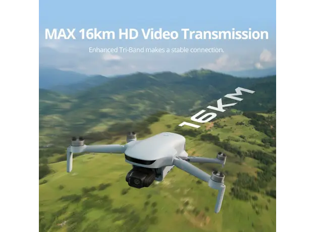 Drone Potensic Drone ATOM 3 Screen Remote (Fly More Combo) AI Tracking Grey PixSync 5.0, 3 Batteries, Grey, 6 image