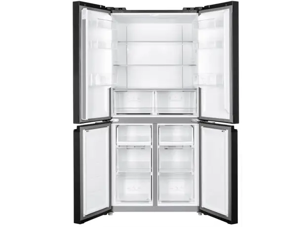 Refrigerator ARDESTO multi-door, 177.5x86x75, 4 doors, A++, NF, fresh zone, black (glass), 4 image