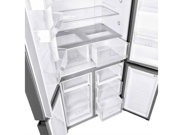Refrigerator ARDESTO multi-door, 177.5x86x75, 4 doors, A++, NF, fresh zone, black (glass), 5 image