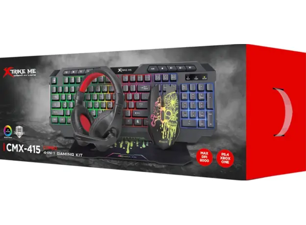 Keyboard, headphones, mouse, and mouse pad XTRIKE ME CMX-415 EN Wired 4in1 combo, 6 image