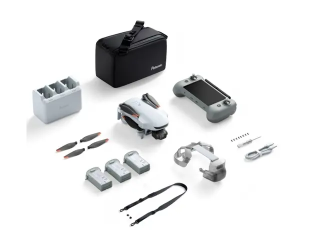 Drone Potensic Drone ATOM 3 Screen Remote (Fly More Combo) AI Tracking Grey PixSync 5.0, 3 Batteries, Grey, 2 image