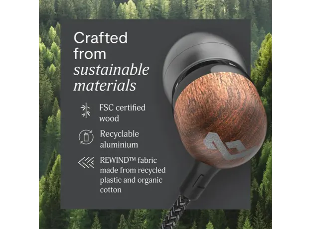 Earphone House of Marley EM-JE042-SB S. JAMAICA WIRED USB-C EARBUDS Signature Black, 4 image