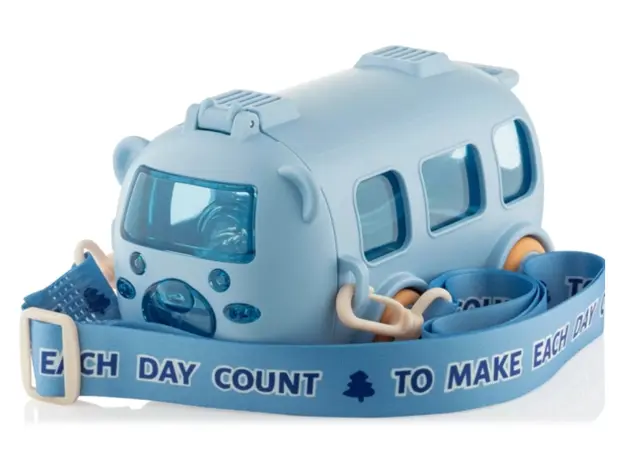 Water bottle Ardesto Bottle Bear Bus 500ml, plastic, light blue, 4 image