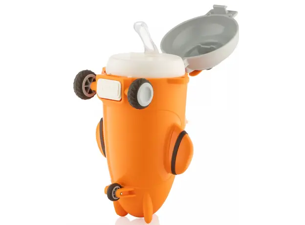 Water bottle Ardesto Bottle Plane 550ml, plastic, orange, 4 image