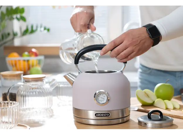 Electric kettle ARDESTO Toaster Lilac Dream, 800W, metal, 2 slots, purple+silver, 6 image