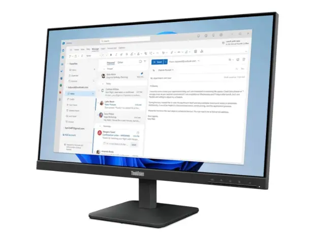 Monitor Lenovo ThinkVision S24-4e 24" FHD 1920x1080 4ms 100 Hz Black, 3 image