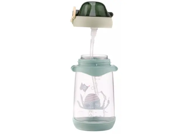 Water bottle Ardesto Bottle for kids Octopus, 500ml, plastic, green, 2 image