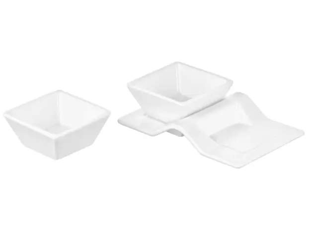 Set for snack, 3pcs, porcelain, white, 2 image