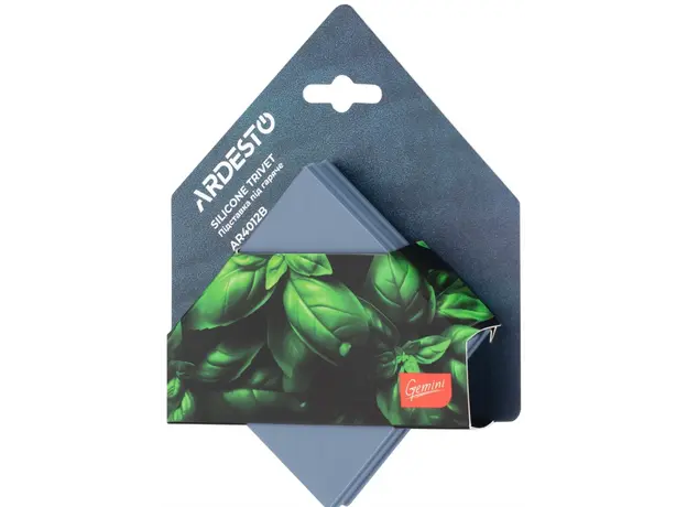 Ardesto Trivet Gemini, 16.5x16.5x1.7cm, silicone, blue, 3 image