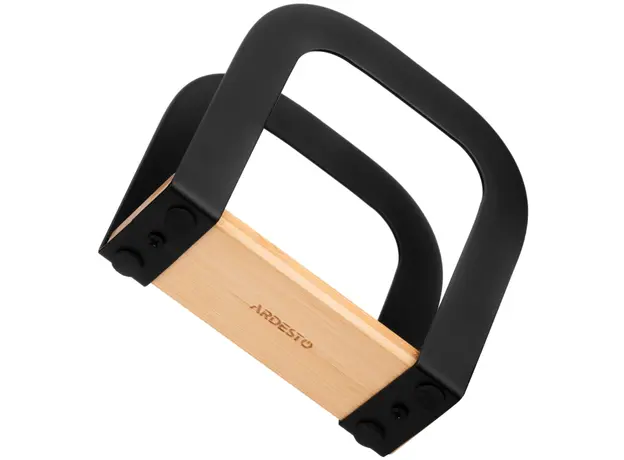 Ardesto Midori Napkin holder 12х4.5х12cm, metal, bamboo, black, 2 image