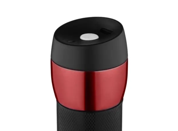 Thermos ARDESTO Travel mug Easy travel 450 ml, red, silicone, s/s, 4 image