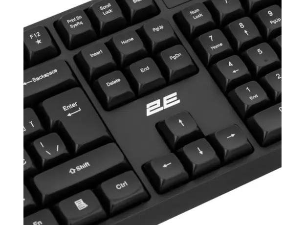Keyboard and mouse 2E Membrane keyboard KS131 104key, USB-A, EN/UK, black, 2 image