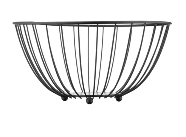 Fruit bowl Ardesto Basket Midori 28x28x13cm, metal, black, 2 image