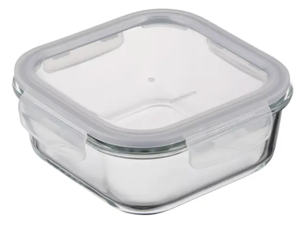 Container Ardesto Food storage container Gemini 1.23l, borosilicate glass, plastic, square, transparent