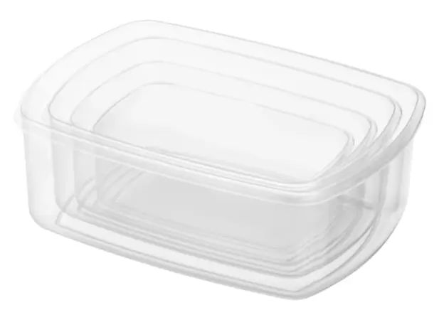 Set of food storage containers ARDESTO Fresh 0.25/0.5/0.75/1.2l, plastic, rectangular, green, 2 image
