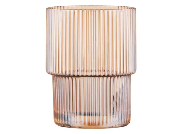 Ardesto Low glasses set, 200ml, 2pcs, glass, golden
