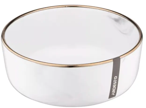 Salad Bowl Ardesto Bowl Marmo, 15.6cm, ceramics, white, 2 image