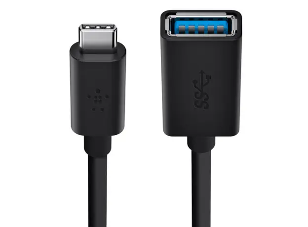 Belkin Adapter USB-C > USB-AF, 0.14m, black, 3 image