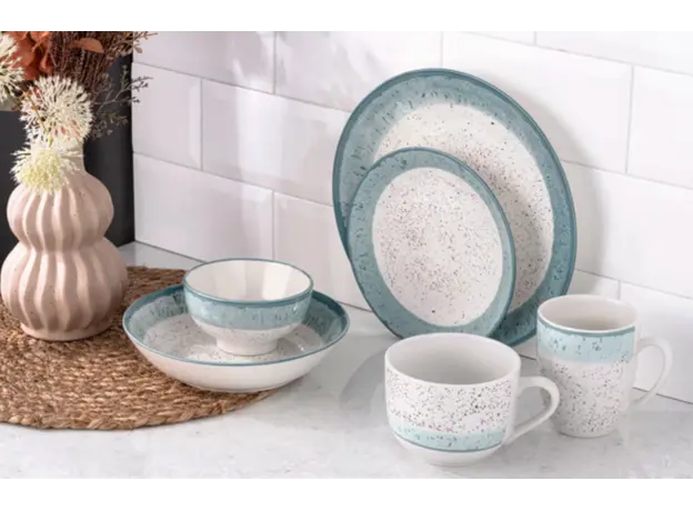 ARDESTO Mug Siena, 500ml, porcelain, white-blue 767637177573, 3 image