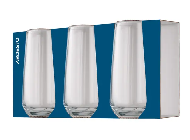 Set of glasses ARDESTO Gloria Shine, 480ml, 3pcs, glass, transparent, 2 image