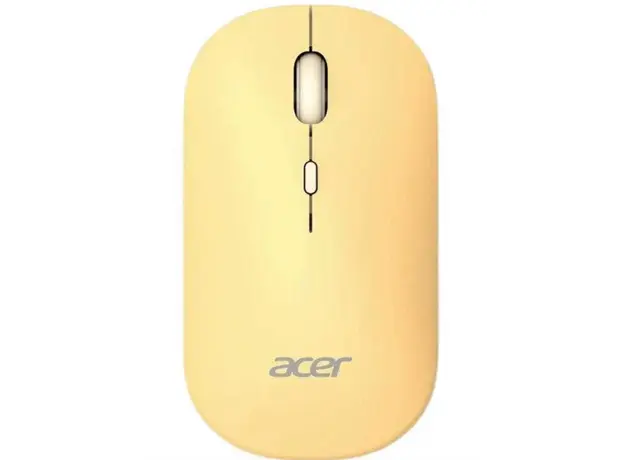 Acer Mouse wireless dual mode 2.4GHz and BT5.2, 4 buttons, AMR130, Yellow