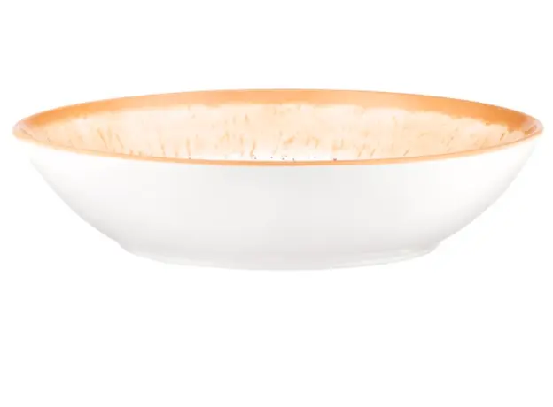 Ardesto Soup Plate Siena, 790ml, 20cm, porcelain, white-yellow 767637177535