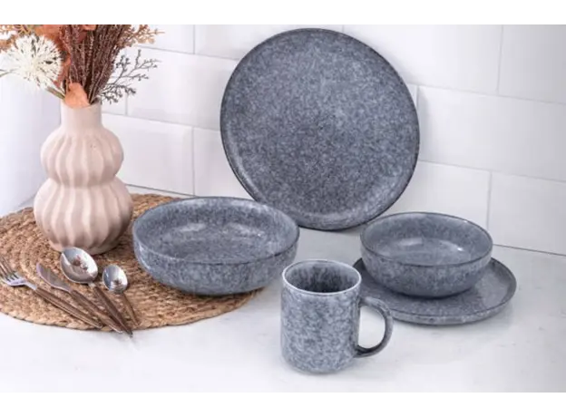 Cup ARDESTO Loreto, 650ml, 15.5cm, porcelain, gray 767637176101, 4 image