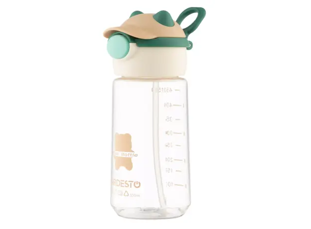 Water Bottle Ardesto Bottle Bear 550ml, plastic, green