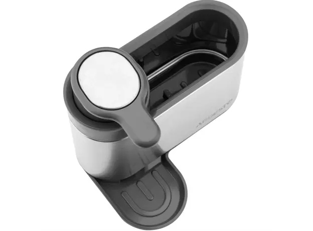 Soap dispenser Ardesto Detergent organizer Minimalism, 8x12.7x16cm, plastic, stainless steel, grey, 2 image