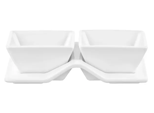 Set for snack, 3pcs, porcelain, white, 4 image