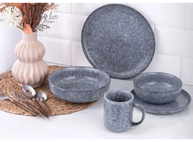 Plate ARDESTO Loreto, 27cm, porcelain, gray 767637176071, 4 image