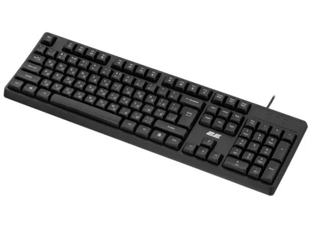 Keyboard and mouse 2E Membrane keyboard KS131 104key, USB-A, EN/UK, black, 3 image