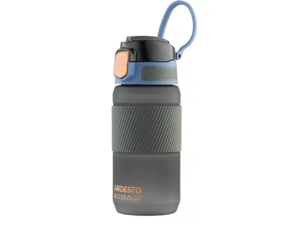 Water bottle Ardesto Bottle Spring 600ml, plastic, black, 3 image